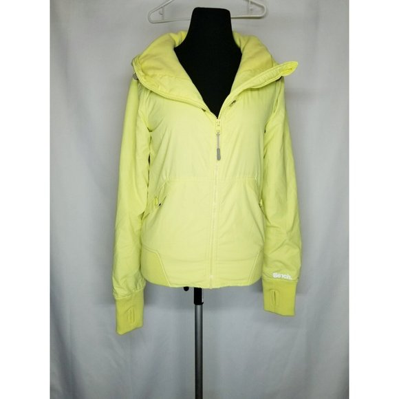 Bench Jackets & Blazers - Bench Yellow Jacket Size Small Thumb Holes Hood Full Zip red 125